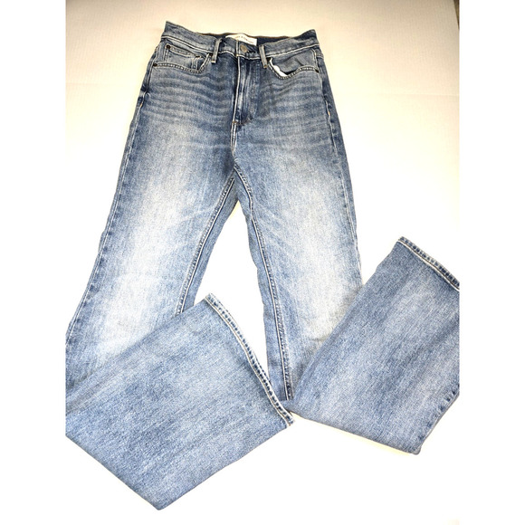 Women Aritzia Denim Forum The Marianne High Rise Flare W26 Blue Denim - Picture 1 of 16
